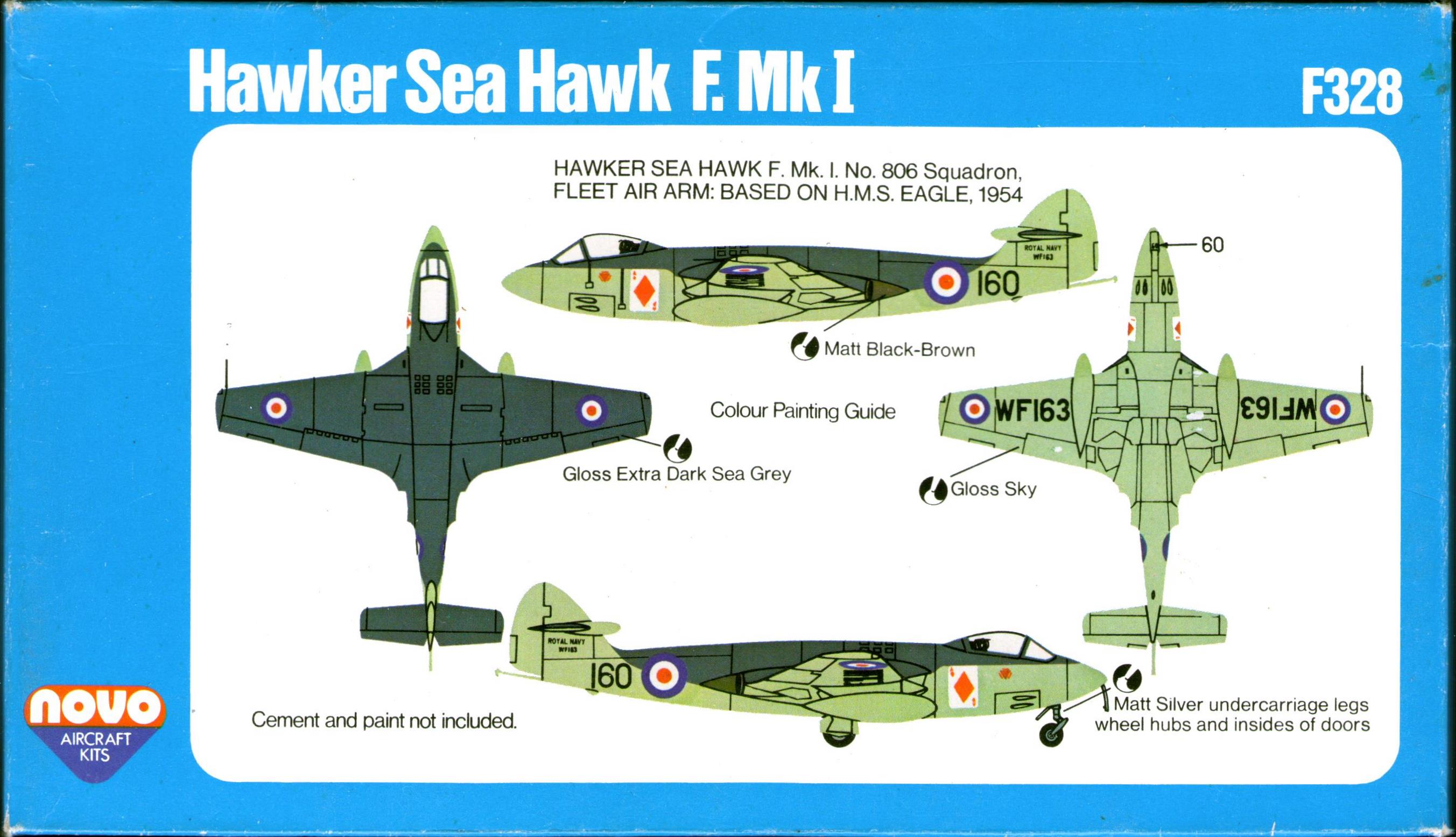  Гид по окраске NOVO Toys Ltd F328 Hawker Sea Hawk